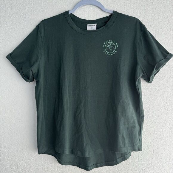 Gymshark Legacy Crop Top Dark Green Extra Small Gym Graphic Tee - Picture 4 of 7